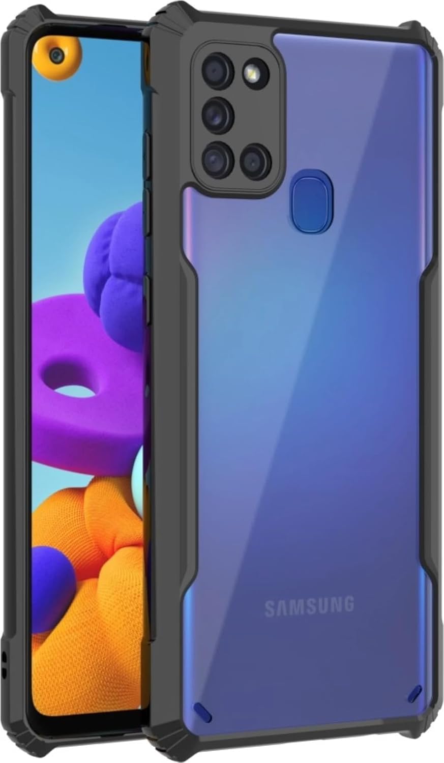 Samsung A21s Back Cover (Black Bumper)