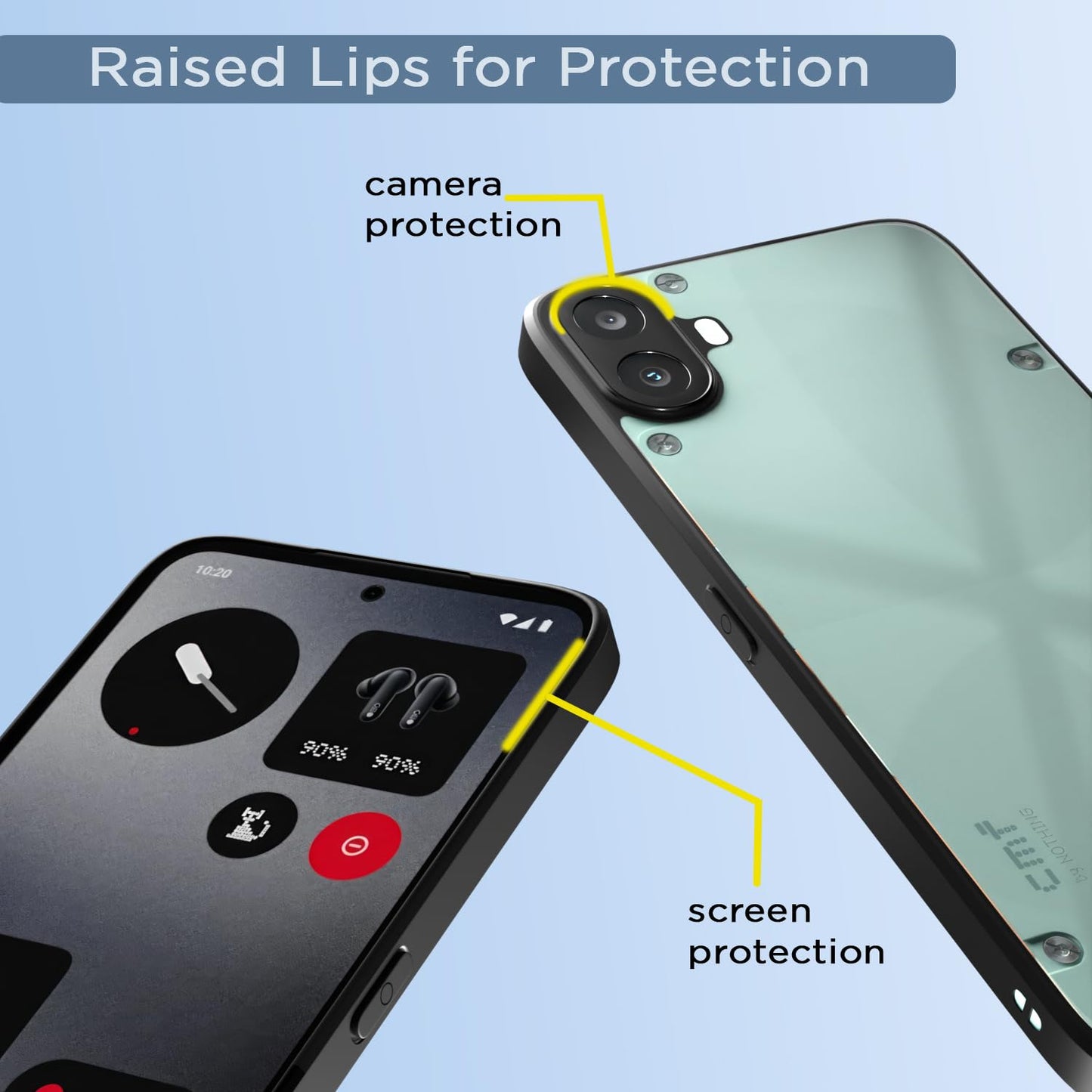 CMF Phone 1  Back Cover (Black Bumper)