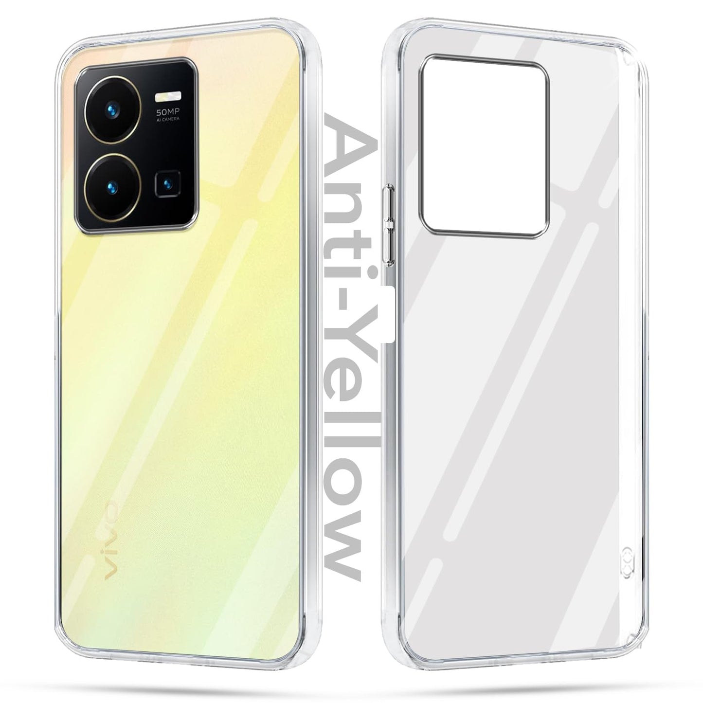Vivo Y35 (Lifetime Anti-Yellow Clear Back Cover)