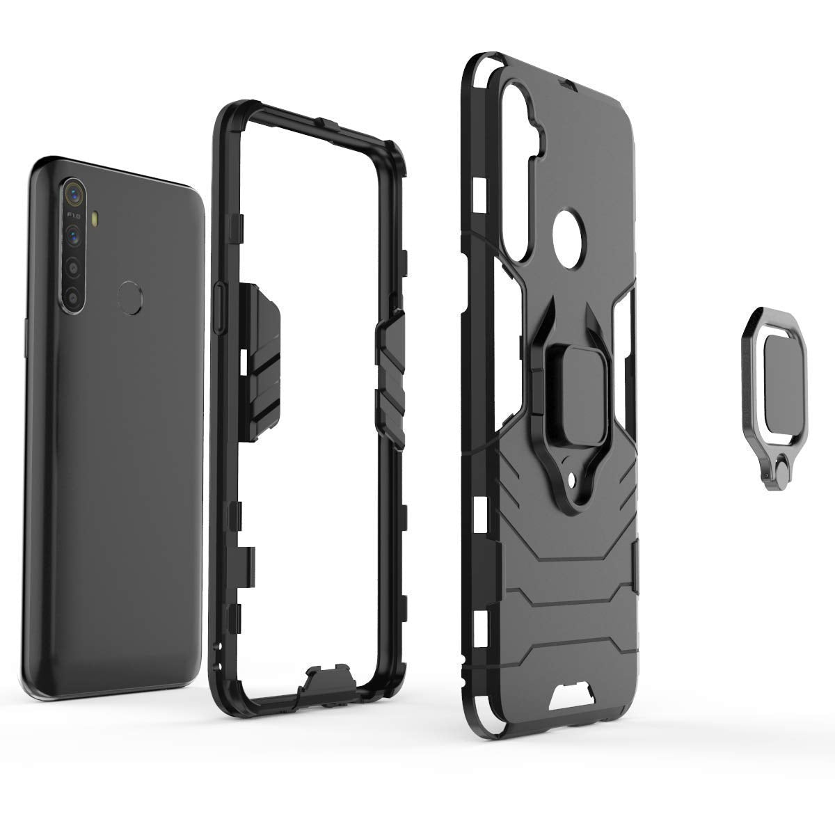 Hybrid Rugged Armor Kickstand Case for Realme 5/5i/5s