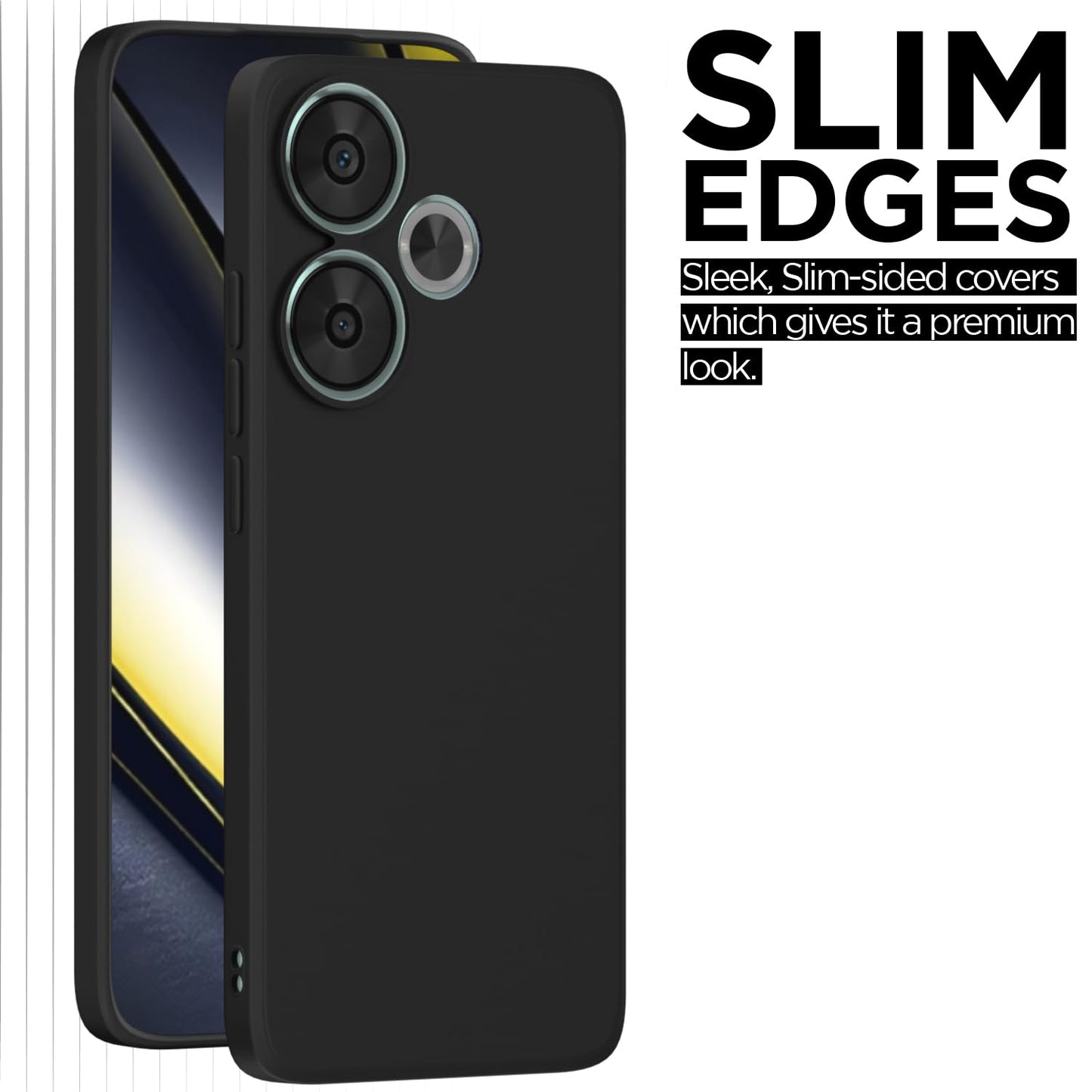 Poco F6 5G (Black Silicone Cover)