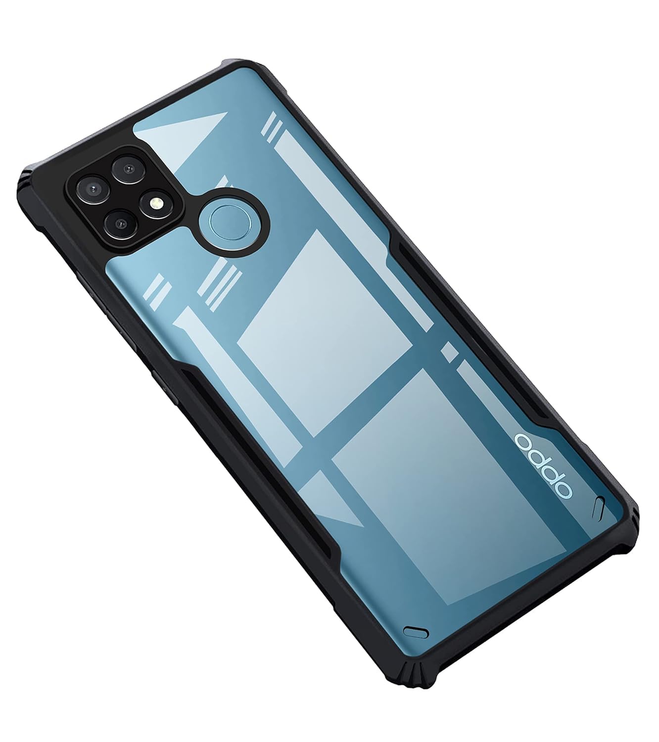 Oppo A15/A15s Back Cover (Black Bumper)