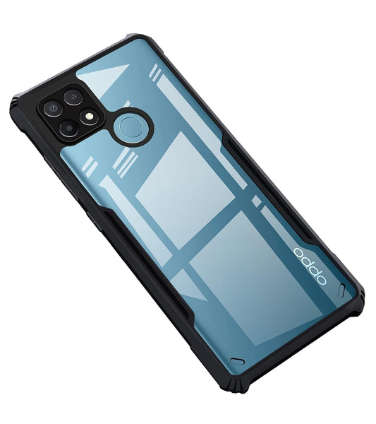 Oppo A15/A15s Back Cover (Black Bumper)