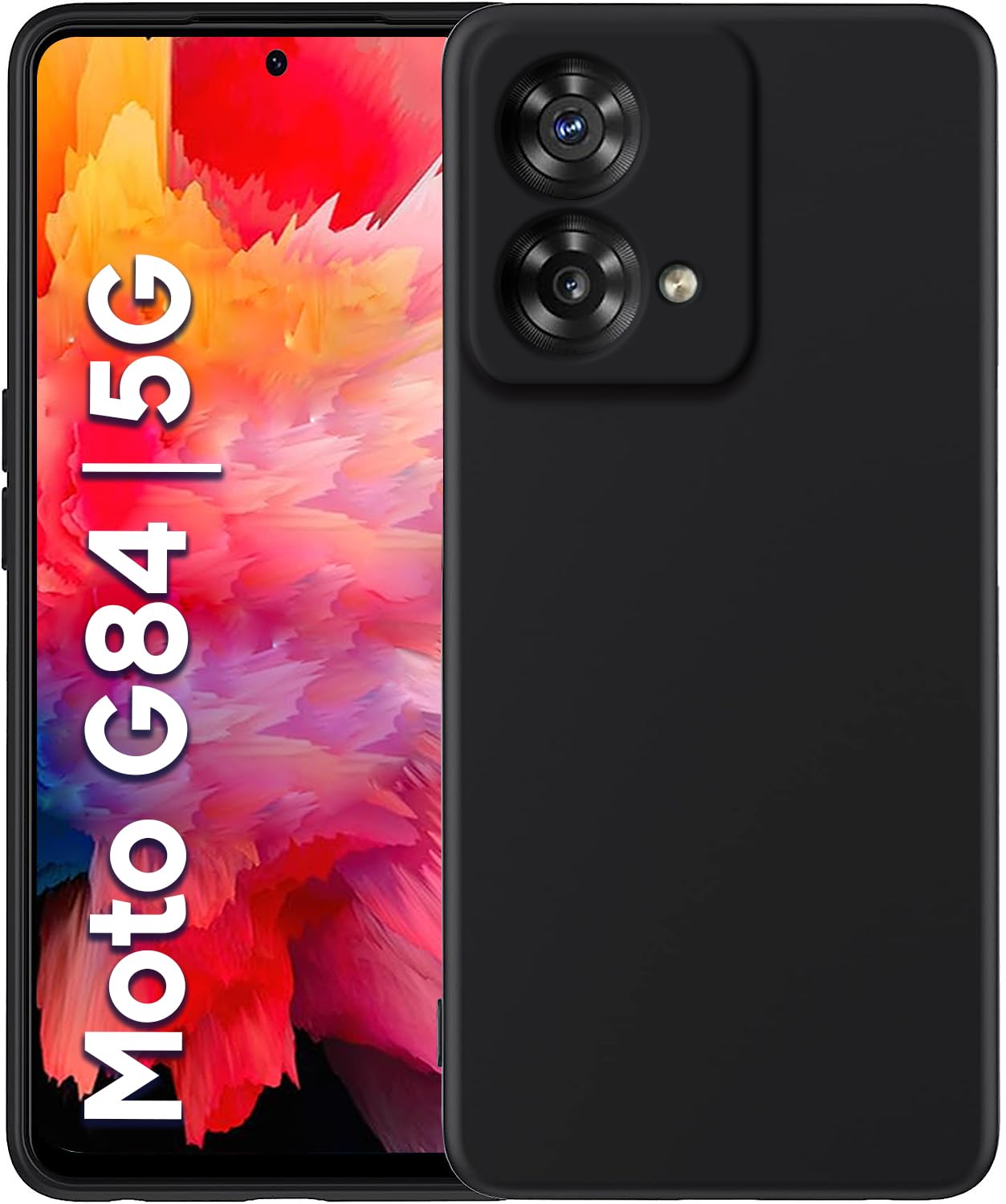 Moto Edge G84 5G ( Black Silicone Cover)