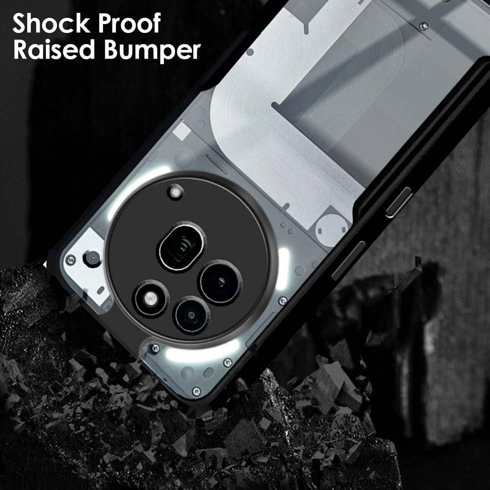 Nothing phone (3a) pro  Back Cover (Black Bumper)