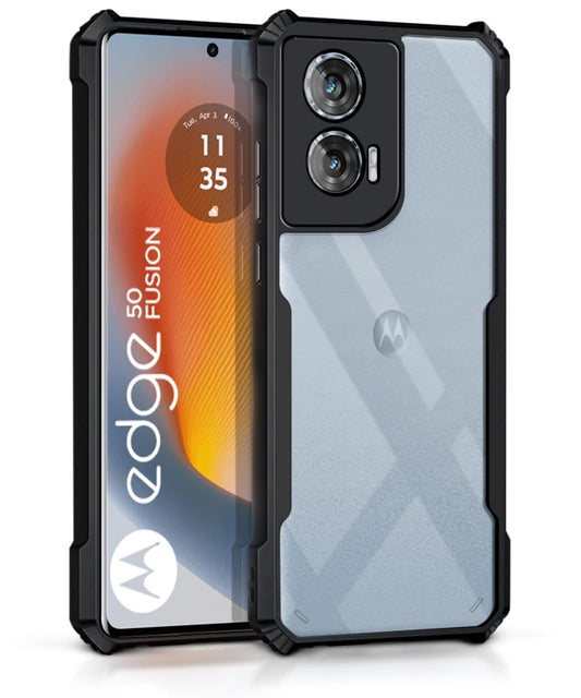 Moto Edge 50  5G Back Cover (Black Bumper)