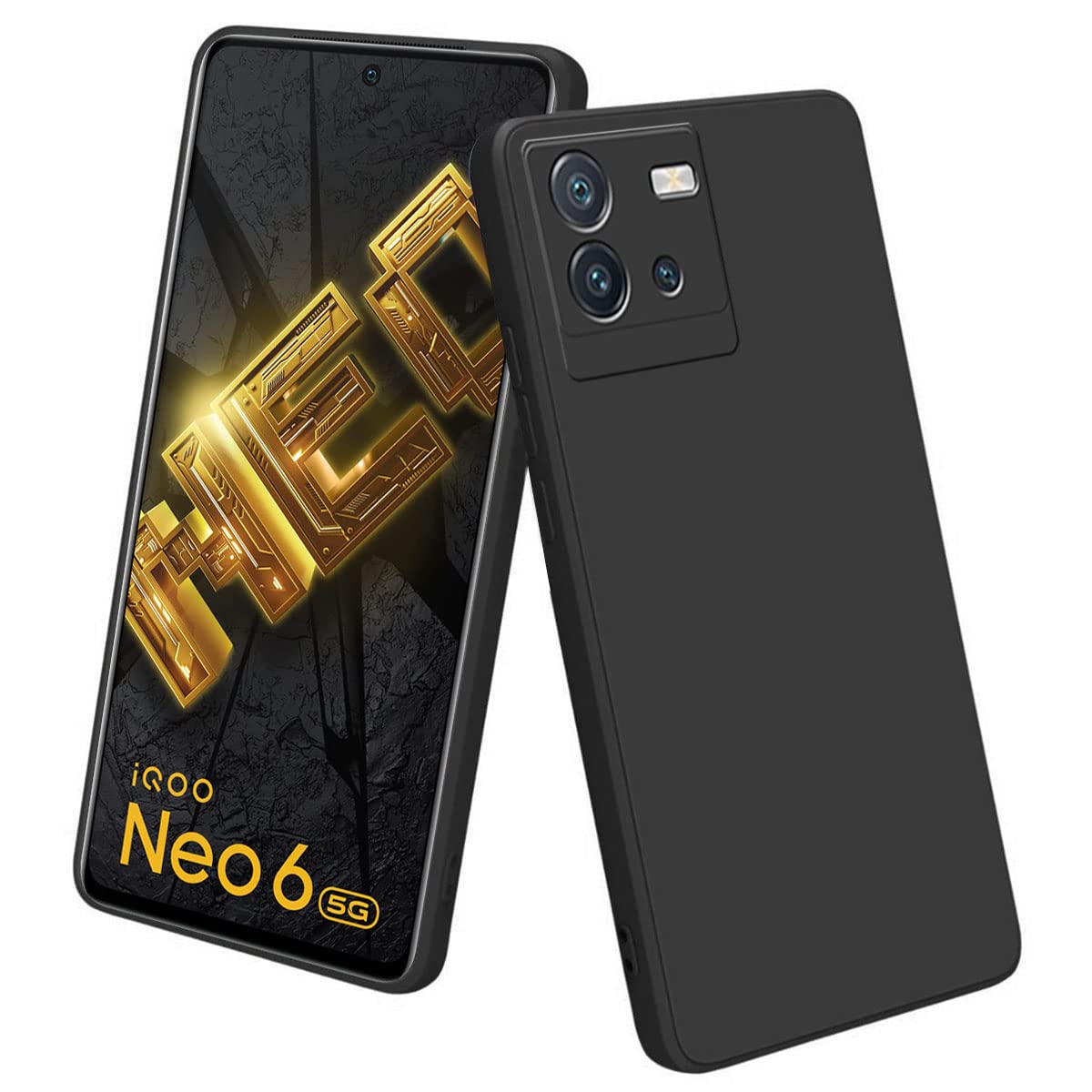 iQOO Neo 6 5G ( Black Silicone Cover)