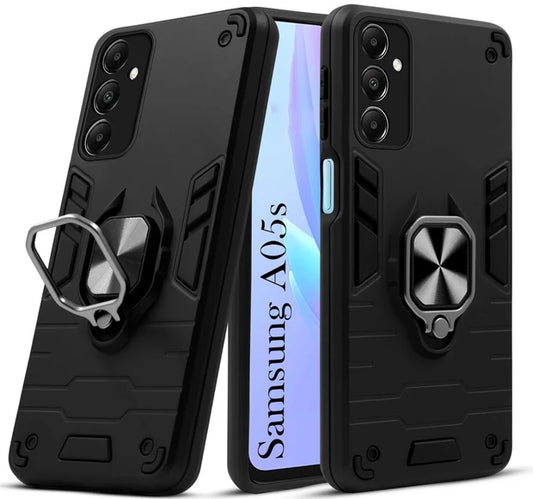 For Samsung A05s Back Cover Case Hybrid Armor |Ring Holder Kickstand