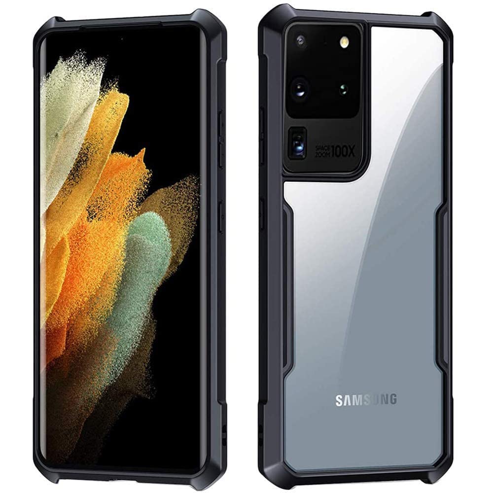 Samsung S20 Ultra Back Cover (Black Bumper)
