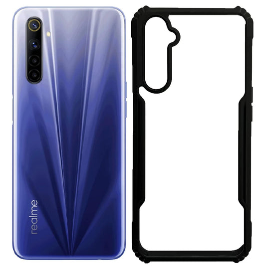 Realme 6/6i Back Cover (Black Bumper)