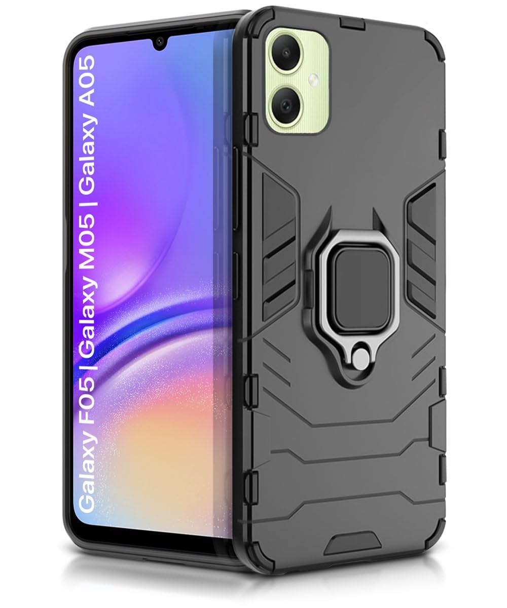For Samsung F05 Back Cover Case Hybrid Armor |Ring Holder Kickstand