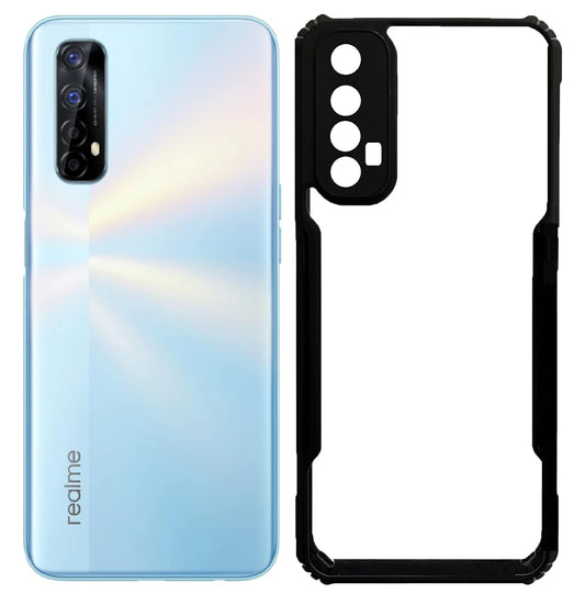 Realme 7/Narzo 20 Pro Back Cover (Black Bumper)