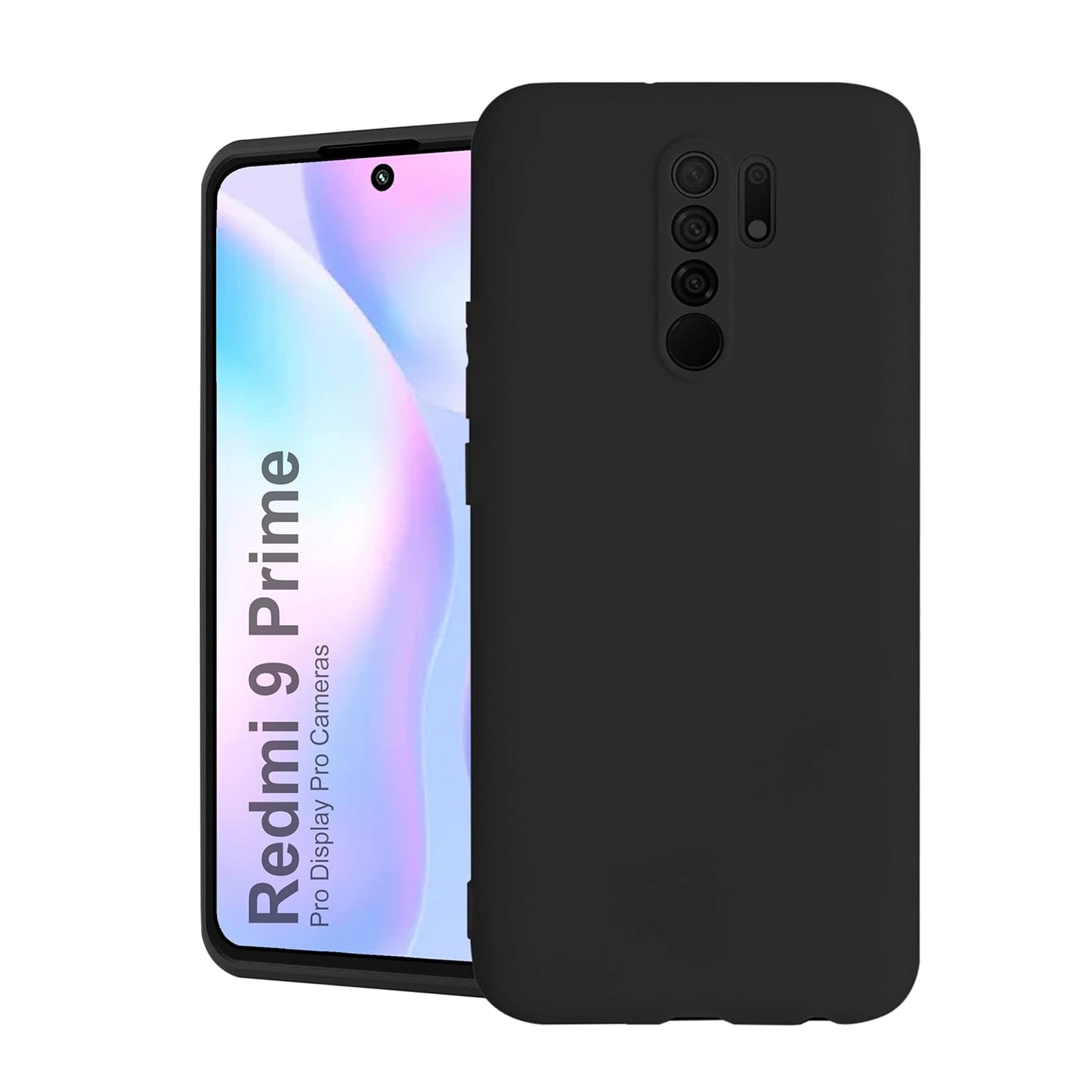 Redmi 9 Prime ( Black Silicone Cover)