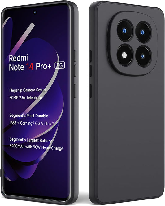 Redmi Note 14 Pro (5G)(Black Silicone Cover)