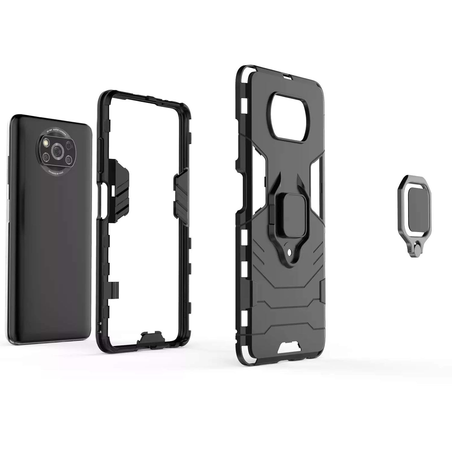 Hybrid Rugged Armor Kickstand Case for Poco X3/X3 Pro