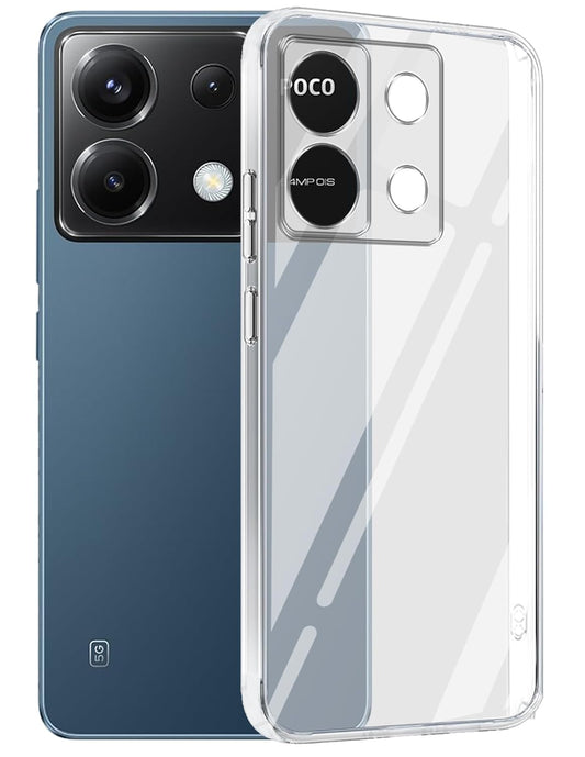 POCO X6 5G ( Lifetime Anti-Yellow Clear Back Cover)