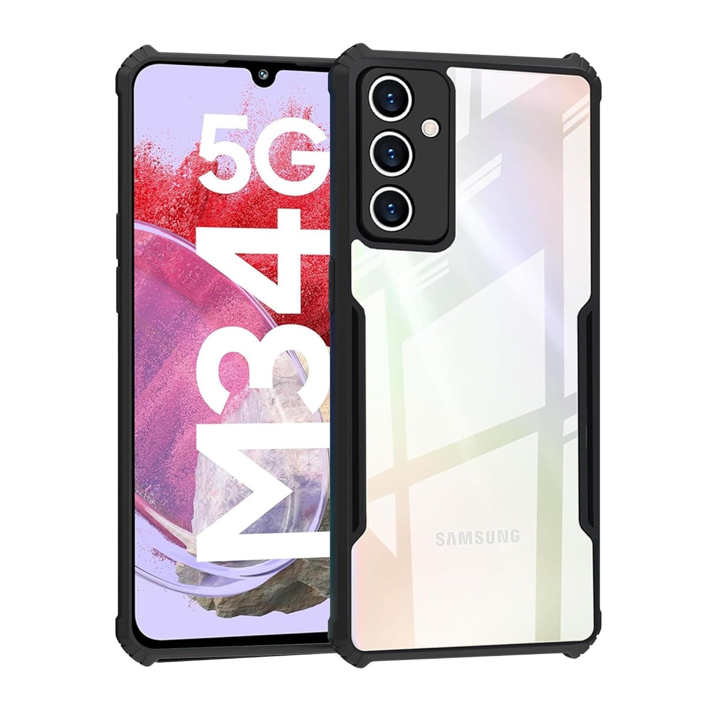 Samsung M34 5G Back Cover (Black Bumper)