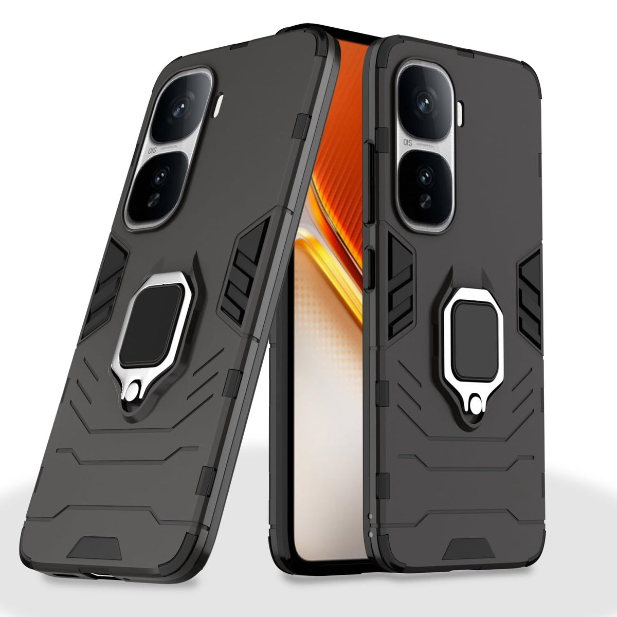 For iQOO Neo 10 Back Cover Case Hybrid Armor |Ring Holder Kickstand