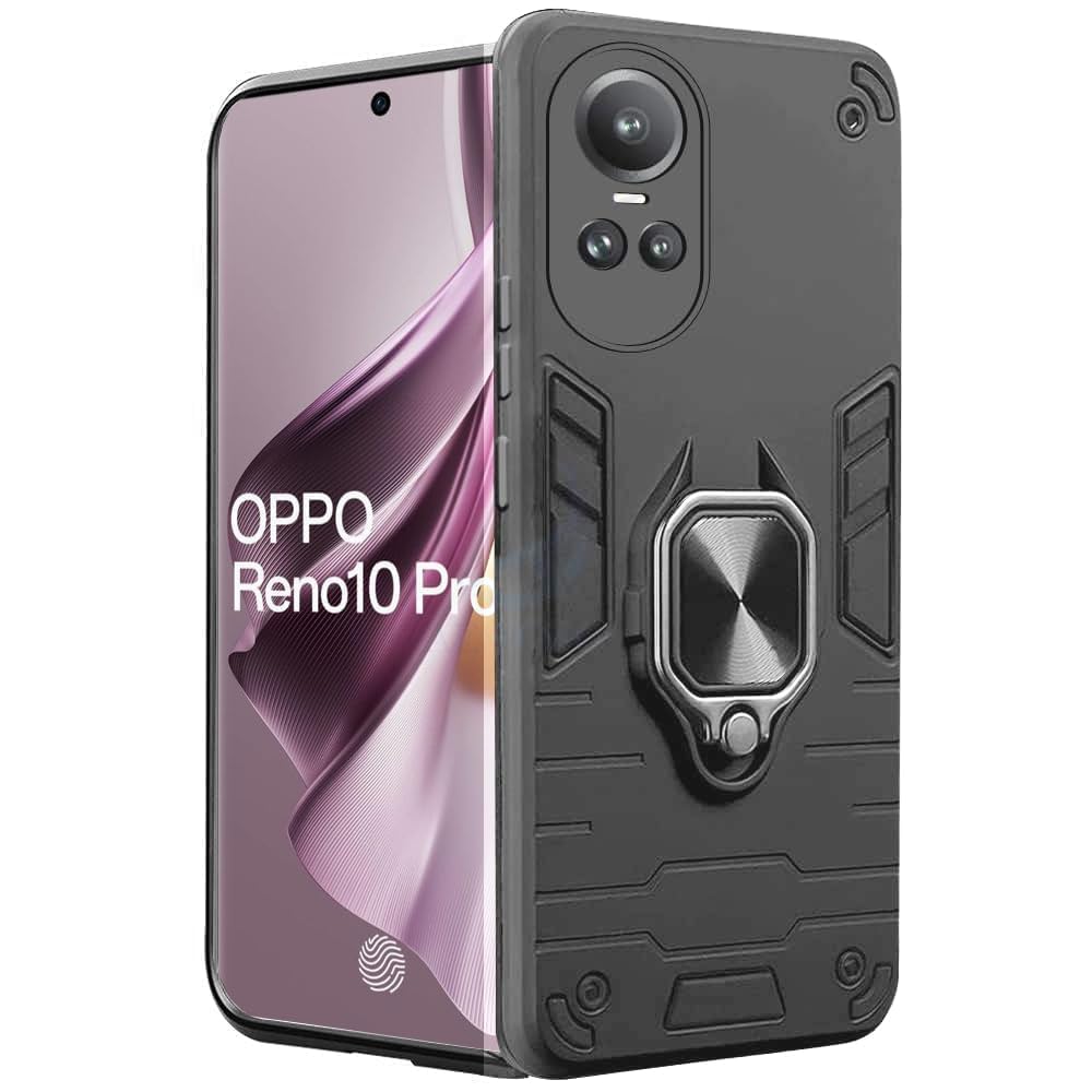For Oppo Reno 10 Pro 5G Back Cover Case Hybrid Armor |Ring Holder Kickstand