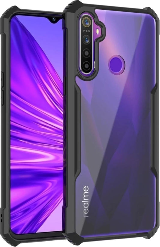 Realme 5/5i/5s Back Cover (Black Bumper)