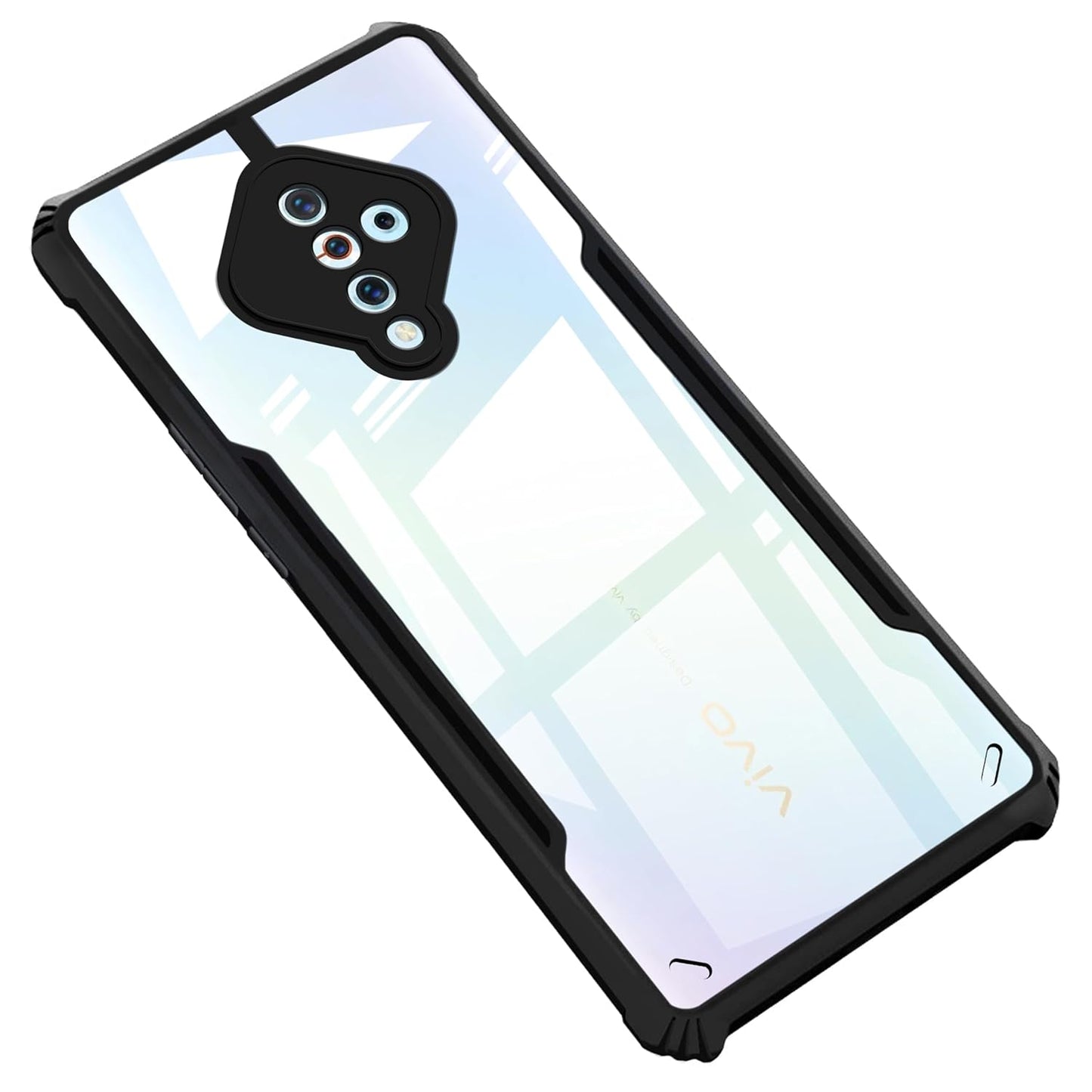 Vivo S1 Pro Back Cover (Black Bumper)