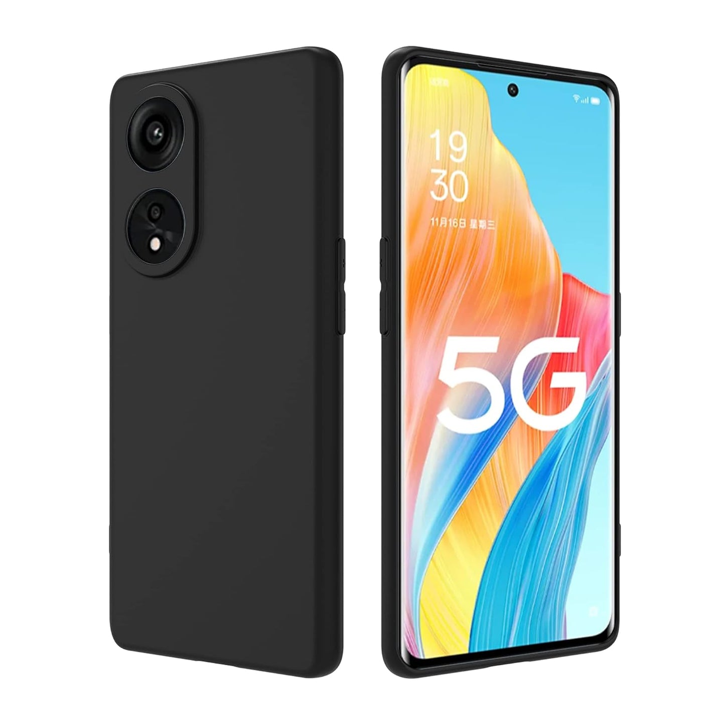 Matte Finish Silicone Cover For Oppo Reno8 T 5G