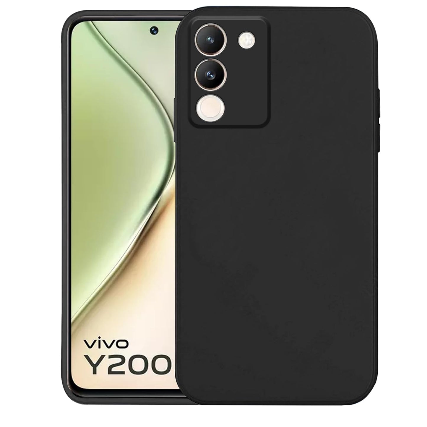 Vivo Y200 5G ( Black Silicone Cover)
