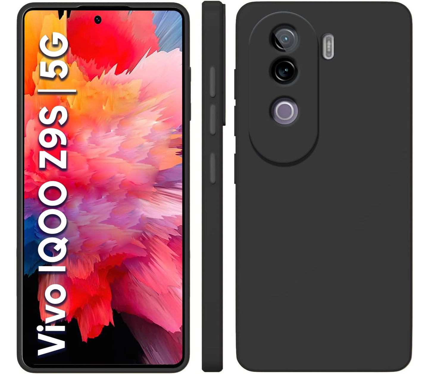 iQOO Z9s ( Black Silicone Cover)