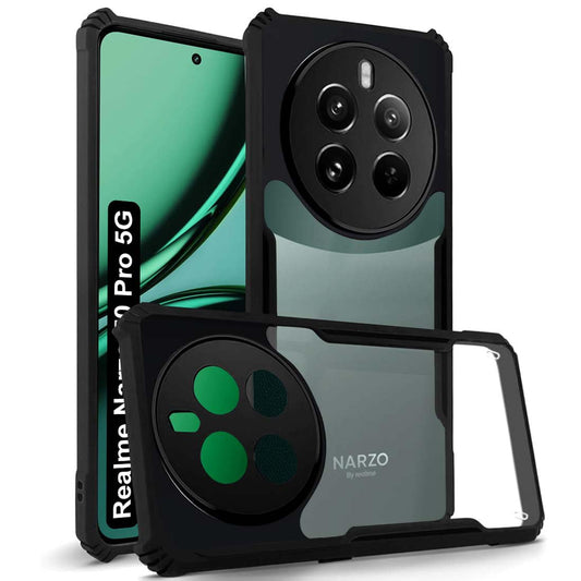 Realme Narzo 70 5G/70 Pro 5G Back Cover (Black Bumper)
