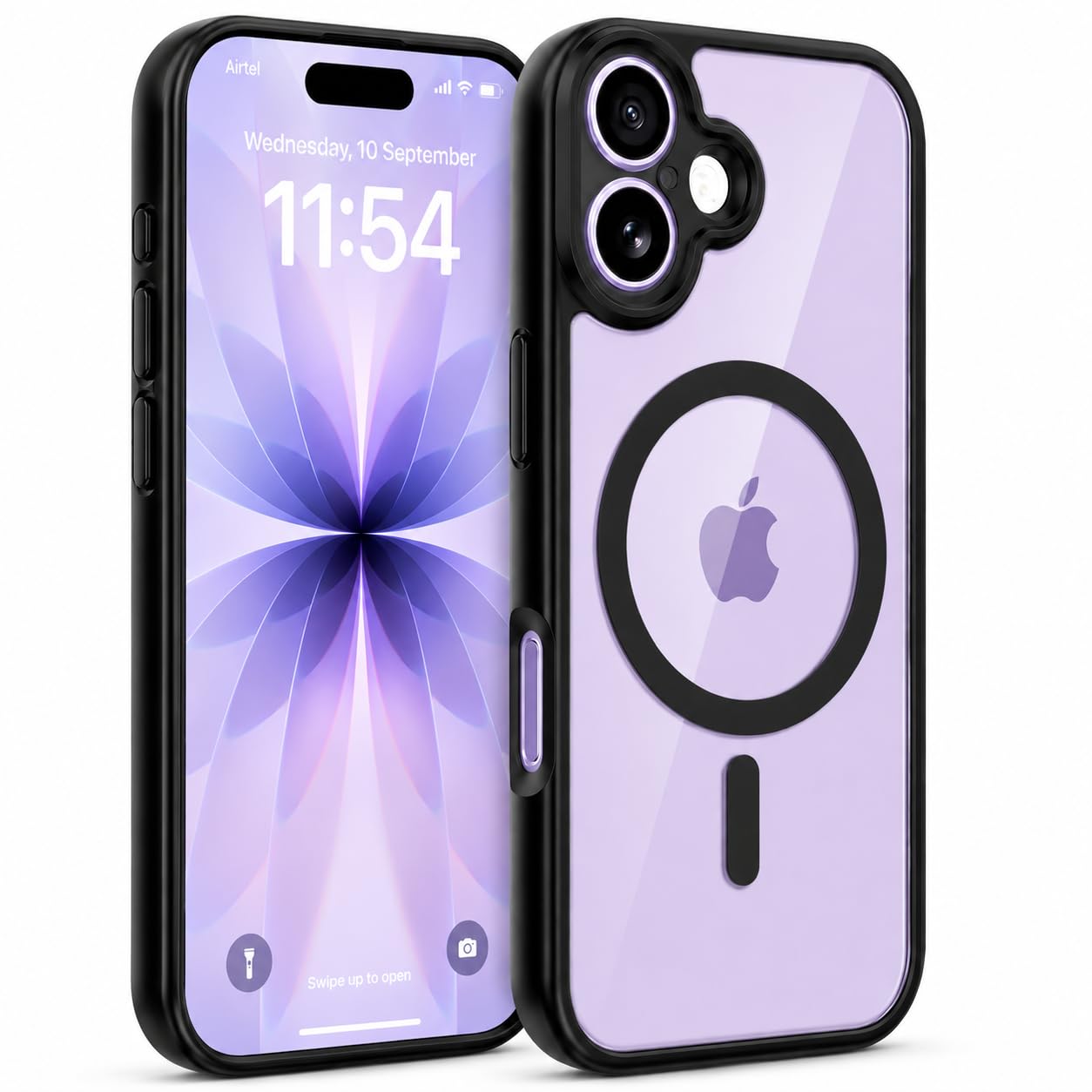 Transparent Back with Soft Silicone Edge Back Cover For Apple iPhone 17