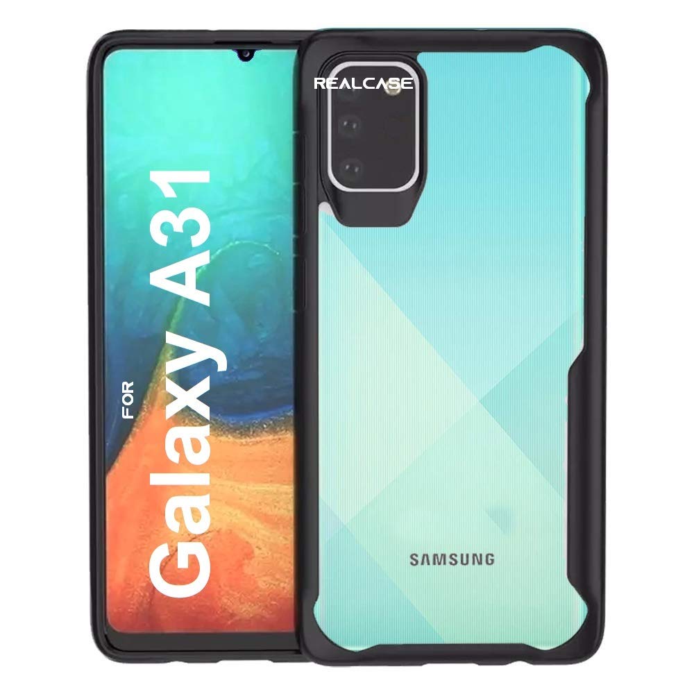 Samsung A31 Back Cover (Black Bumper)