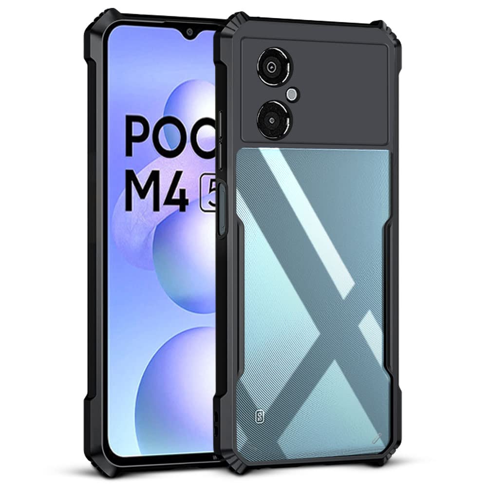 Poco M4 5G Back Cover (Black Bumper)