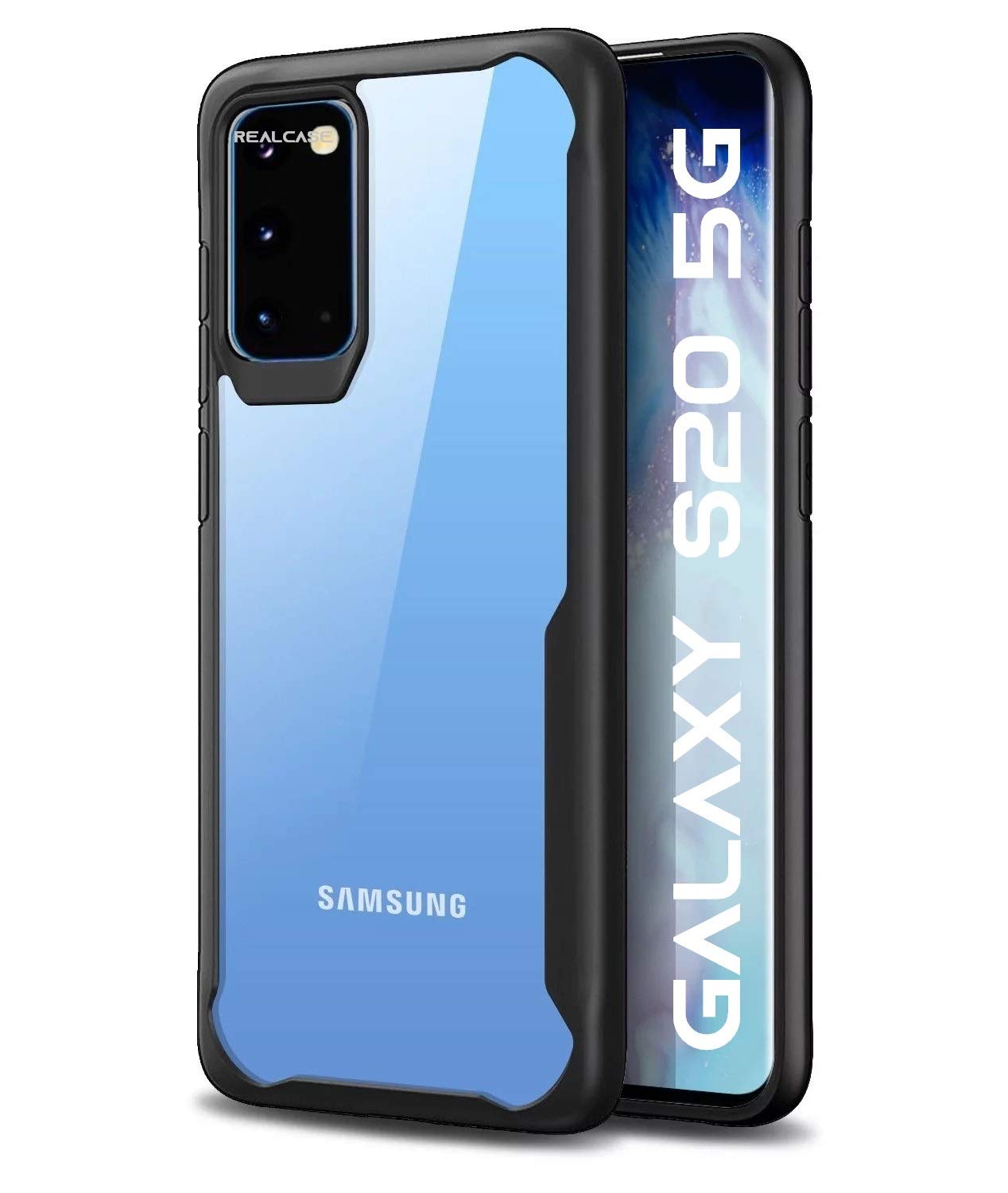 Samsung S20 Back Cover (Black Bumper)