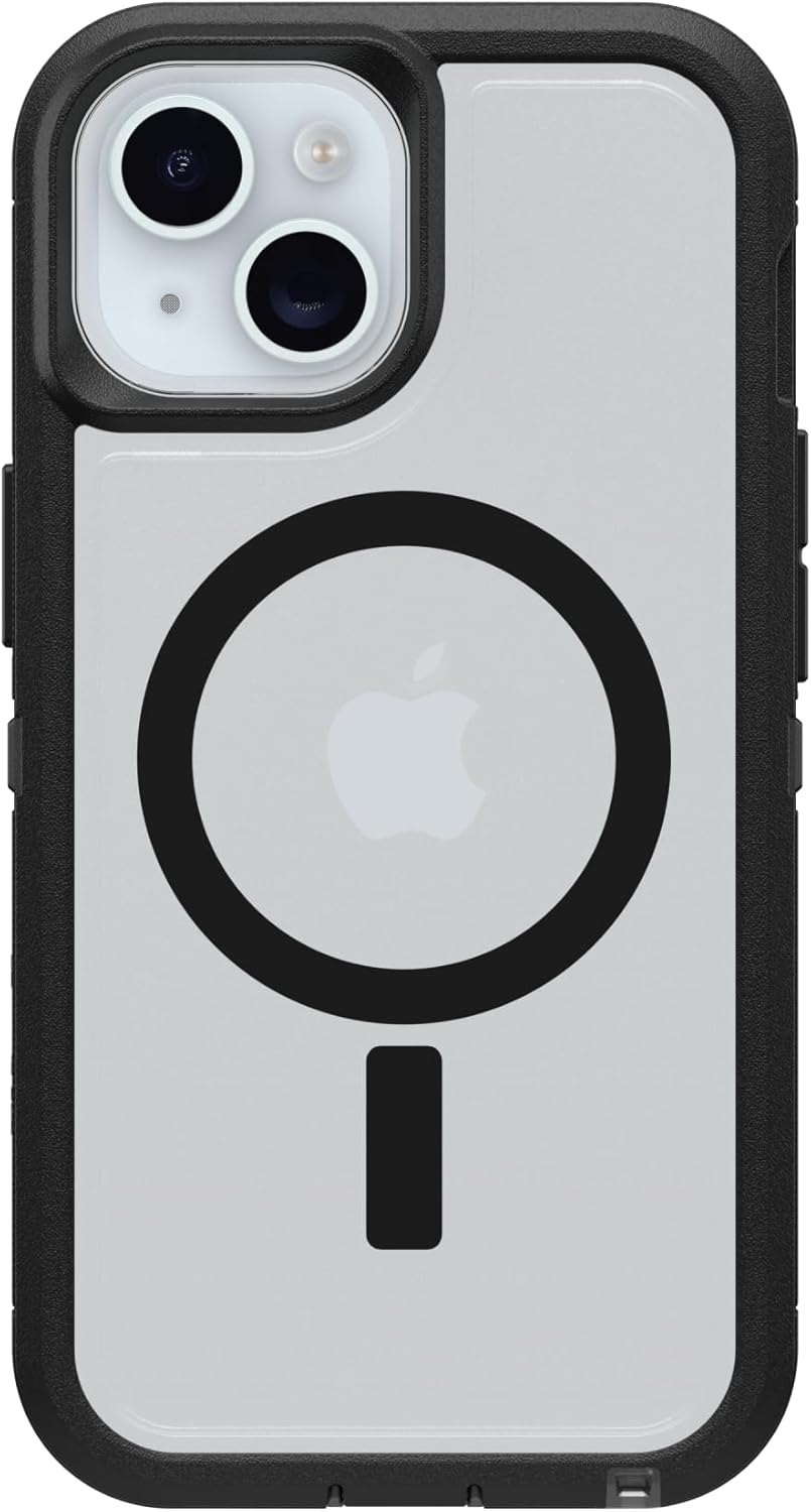 Transparent Back with Soft Silicone Edge Back Cover For Apple iPhone 15
