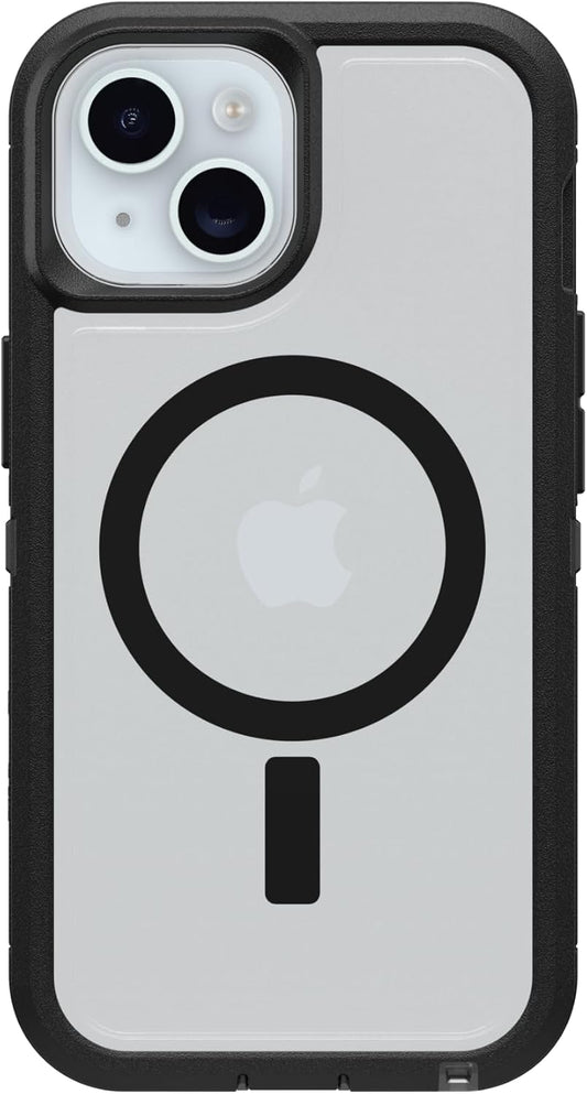 Transparent Back with Soft Silicone Edge Back Cover For Apple iPhone 15