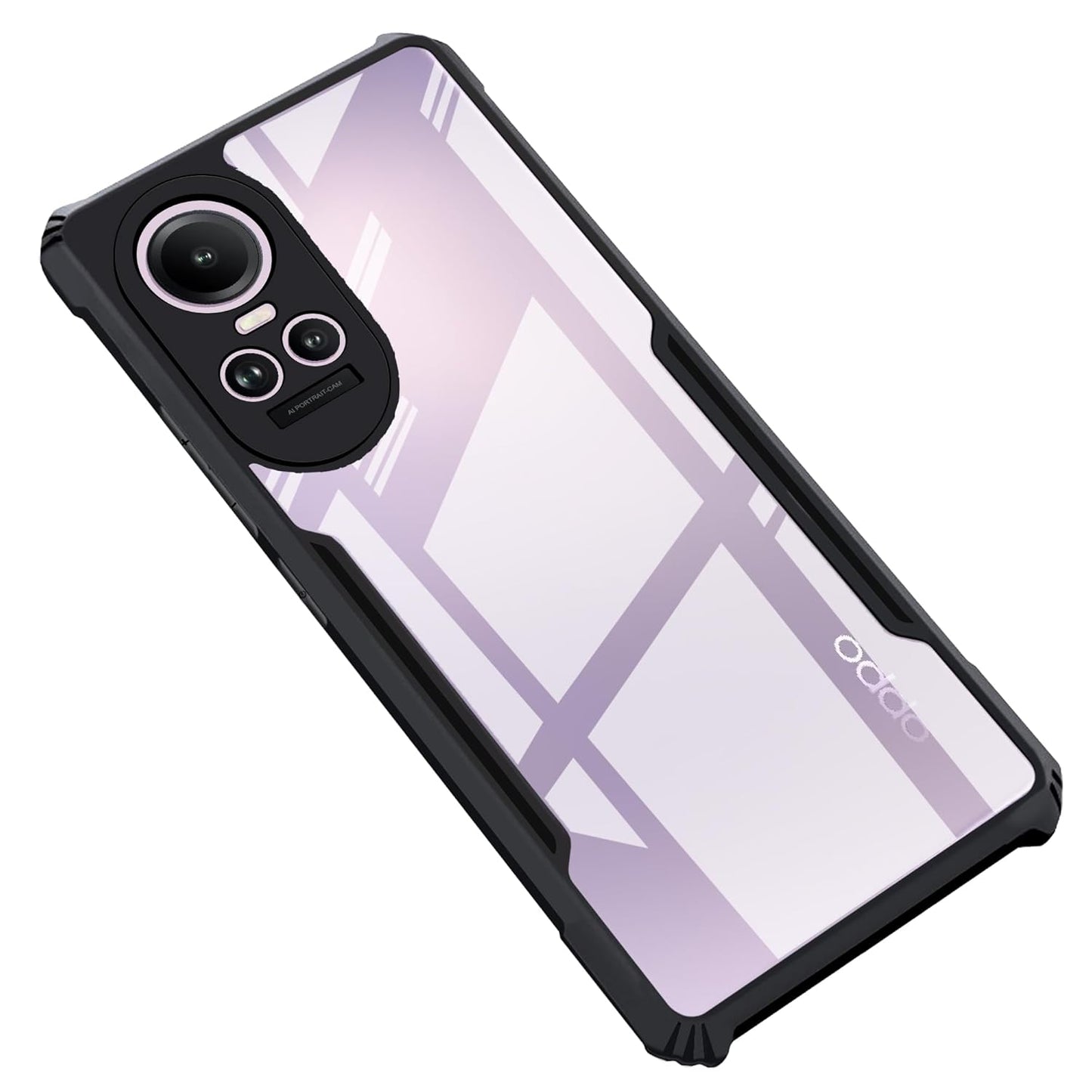 Oppo Reno 10 pro 5G Back Cover (Black Bumper)