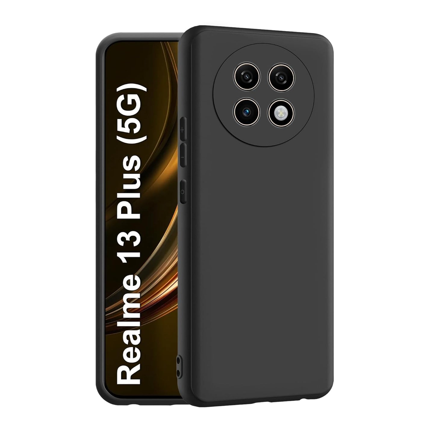Realme 13 Plus 5G ( Black Silicone Cover)