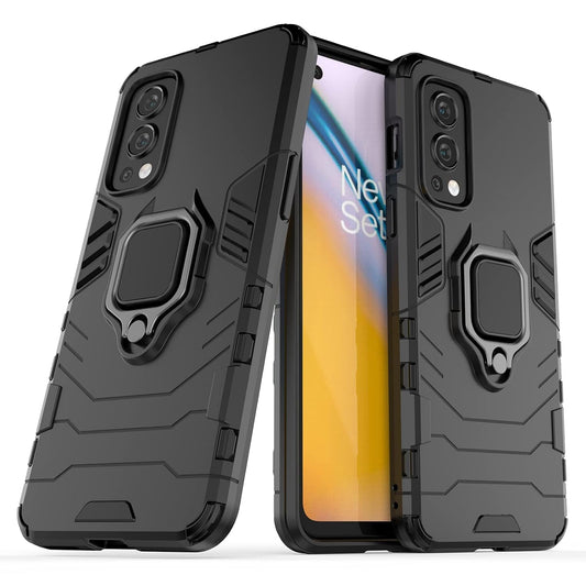 For OnePlus Nord 2 5G Back Cover Case Hybrid Armor |Ring Holder Kickstand)