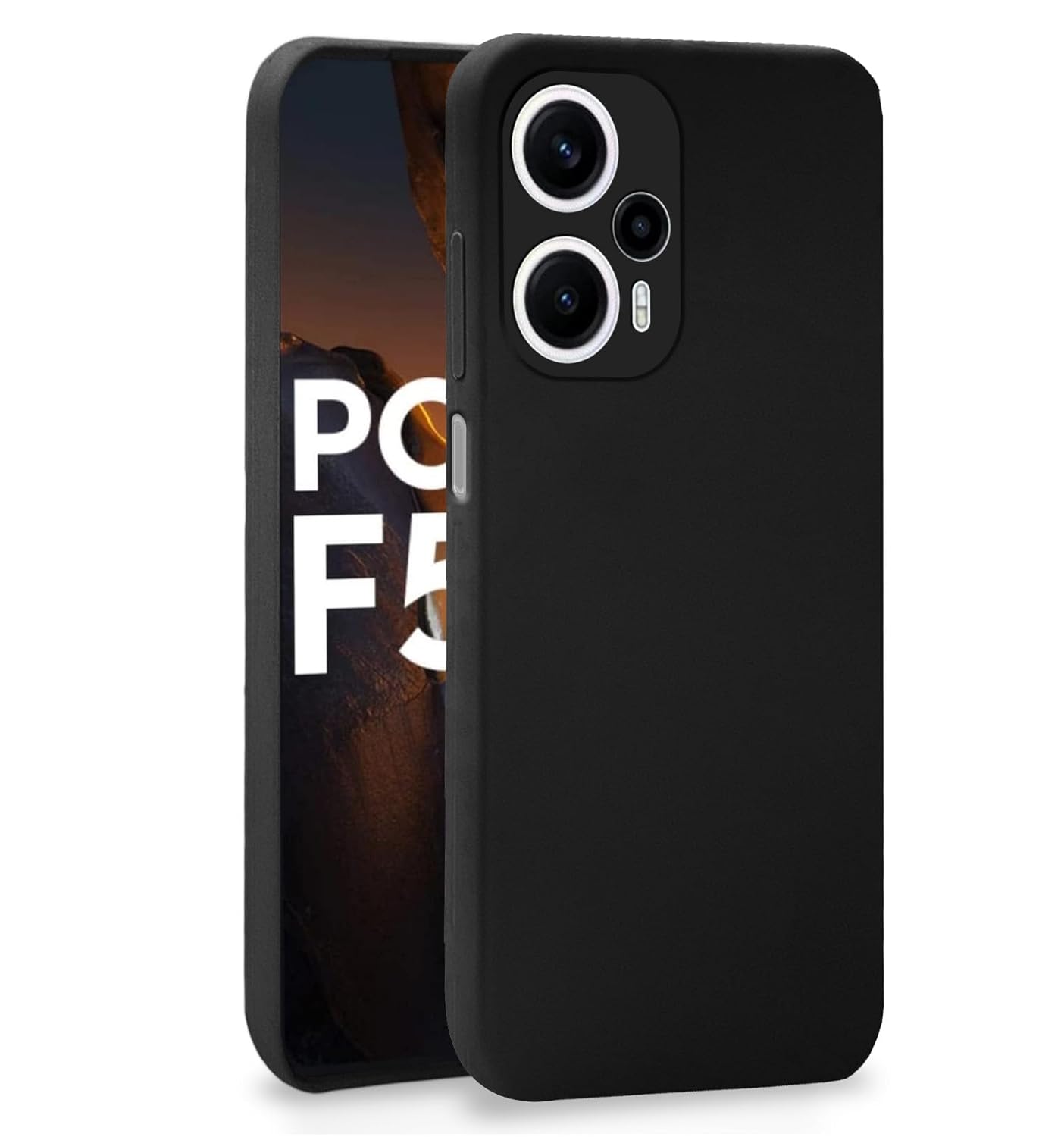Poco F5 (Black Silicone Cover)