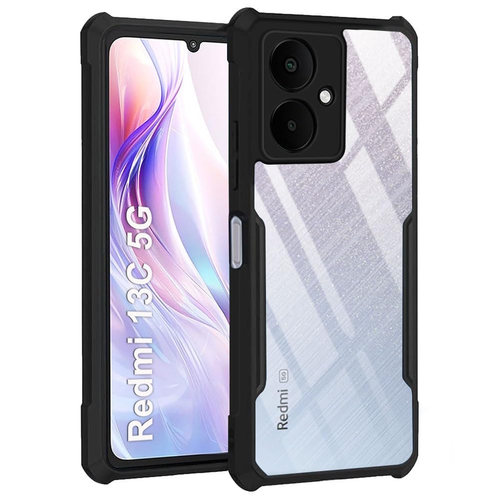 Redmi 13C (5G) Back Cover (Black Bumper)