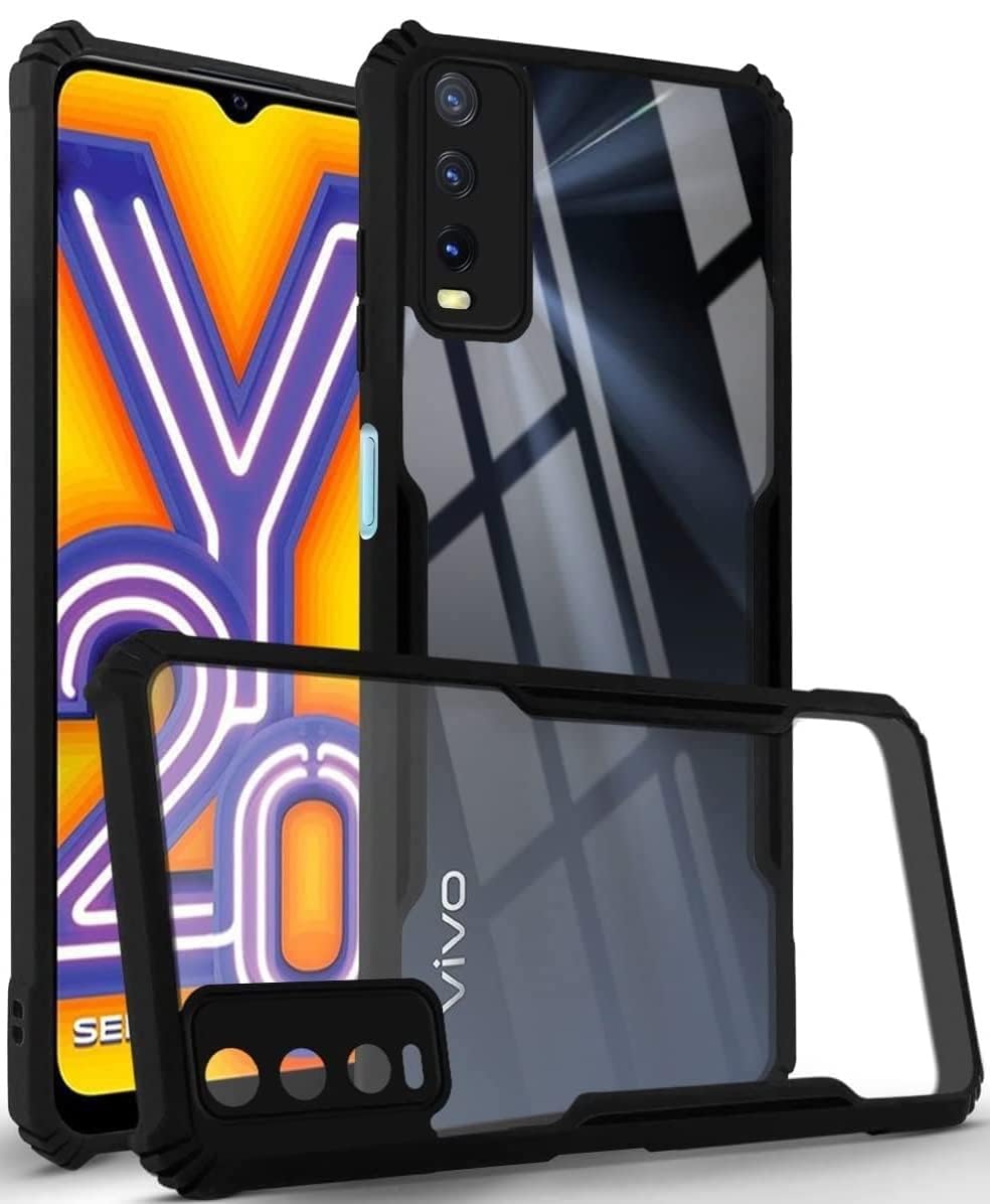 Vivo Y20/Y20i Back Cover (Black Bumper)