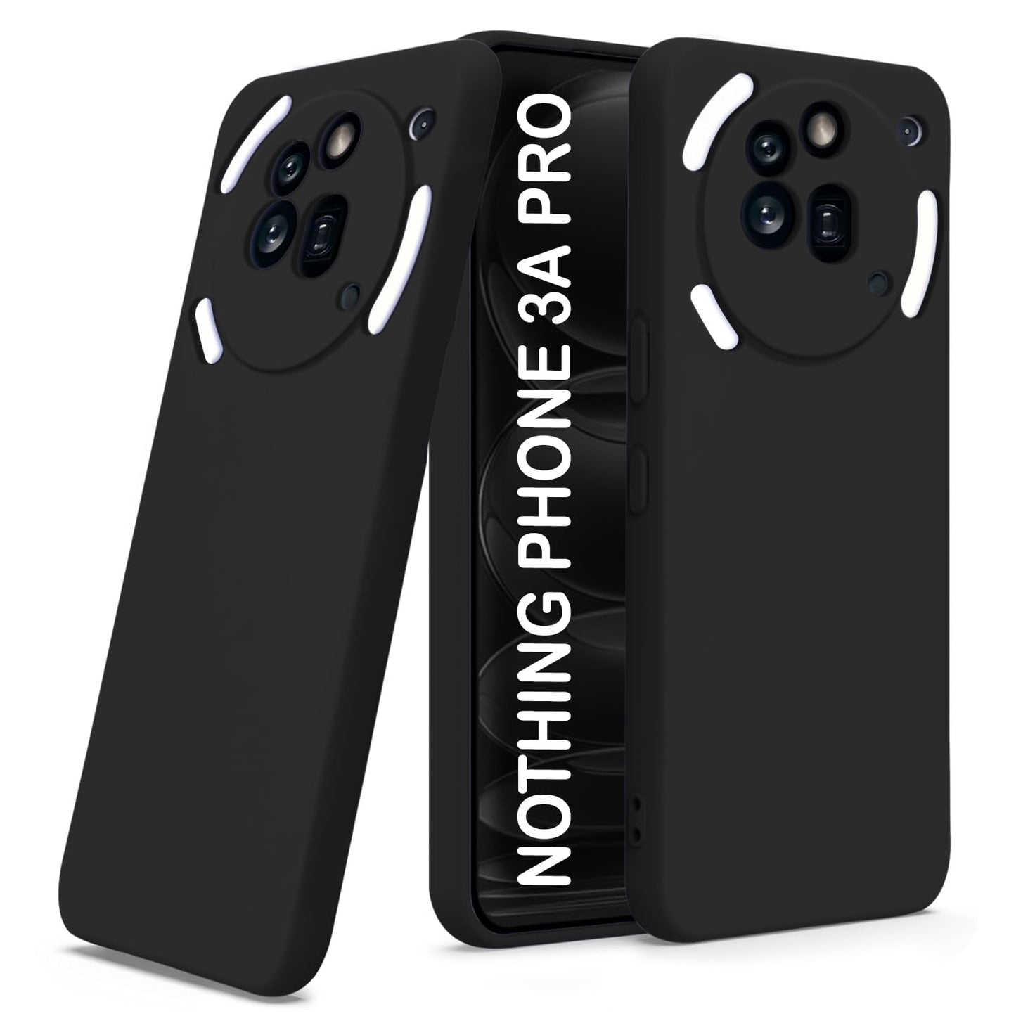 Nothing Phone (3a)Pro ( Black Silicone Cover)