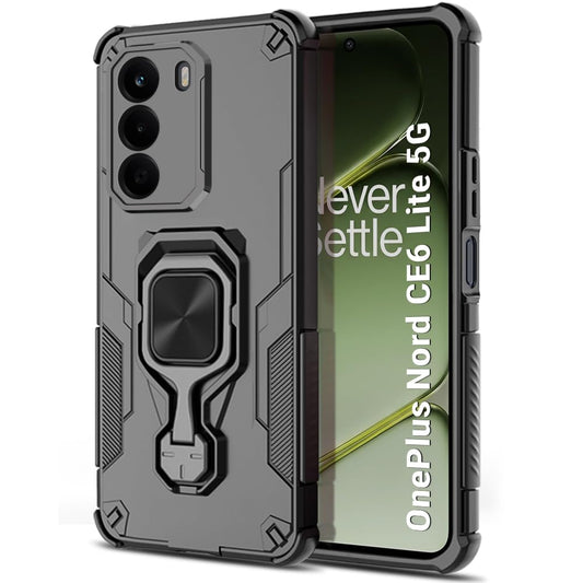 For OnePlus Nord CE 6 Lite 5G Back Cover Case Hybrid Armor |Ring Holder Kickstand)