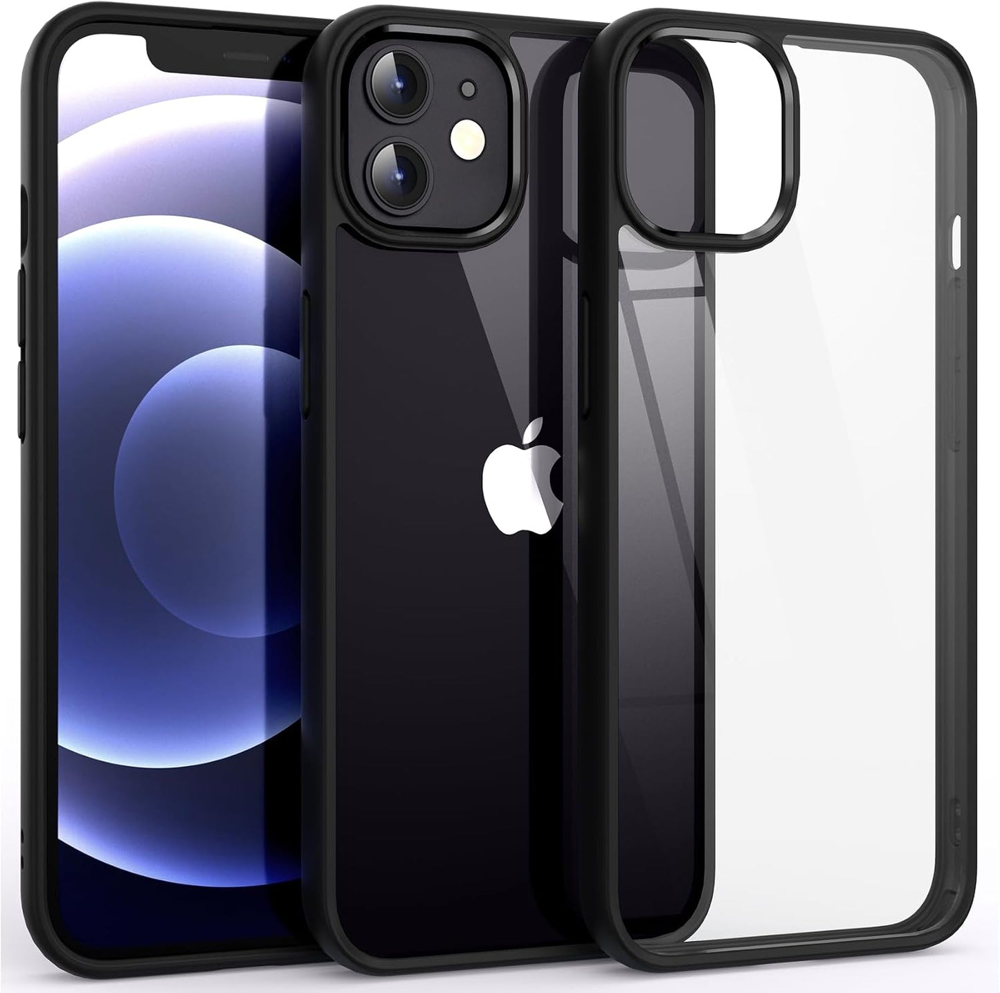 iPhone 12 Pro Hard Clear Back Silicone Edge Four Corner Airbags Phone Cover