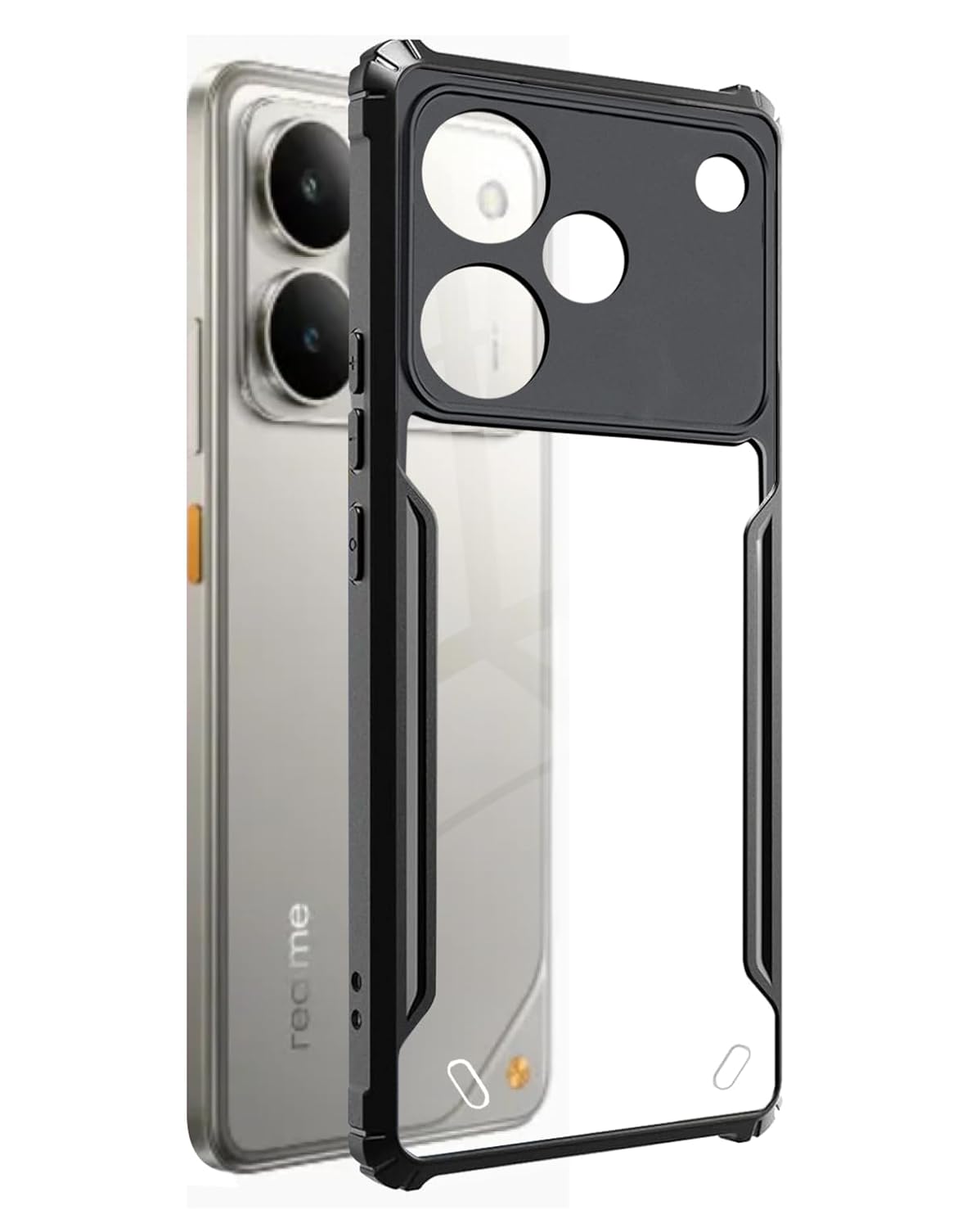 Realme P4 Back Cover (Black Bumper)