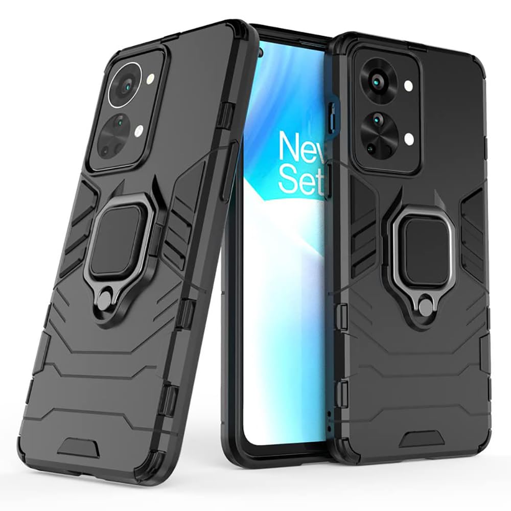 For OnePlus Nord 2T 5G Back Cover Case Hybrid Armor |Ring Holder Kickstand)