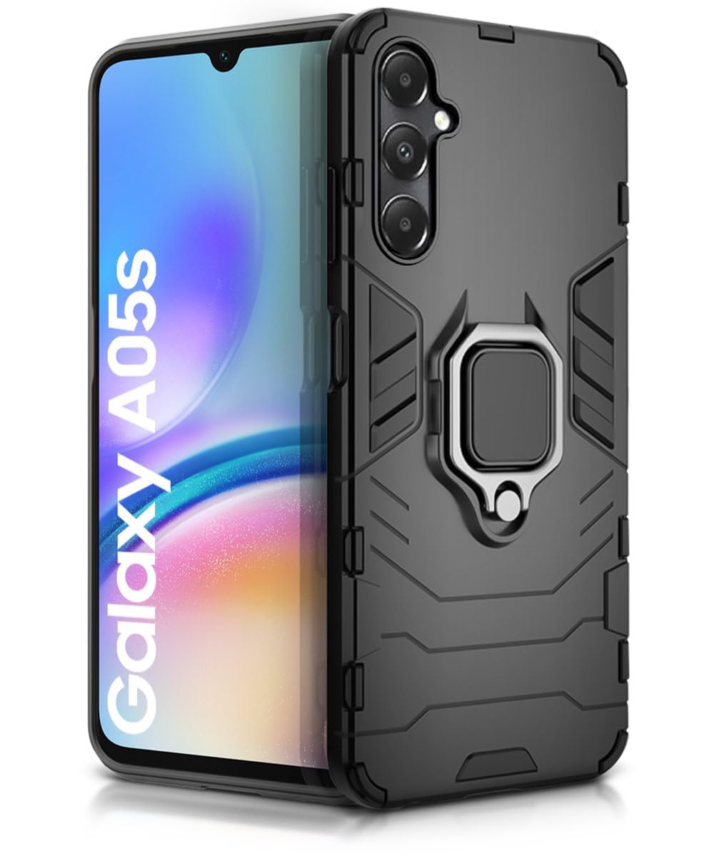 For Samsung M14 4G Back Cover Case Hybrid Armor |Ring Holder Kickstand