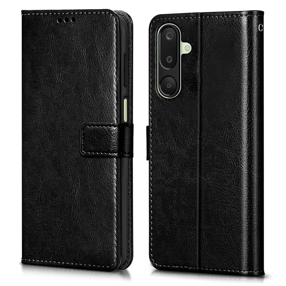 Samsung M16 5G Flip Case Cover ( Black )