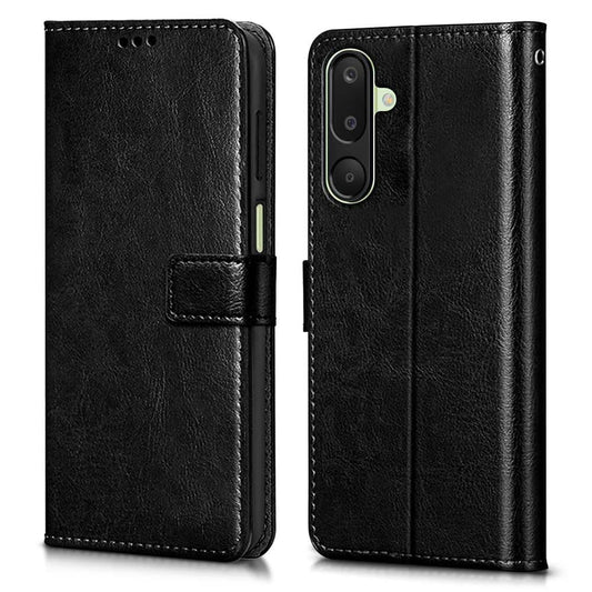 Samsung M16 5G Flip Case Cover ( Black )