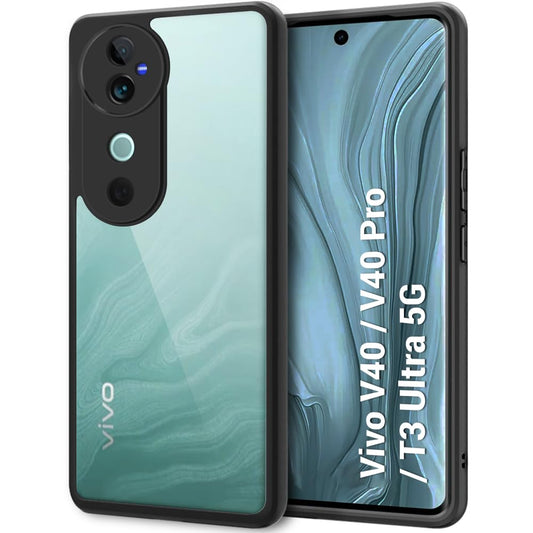 Vivo V40/V40 Pro 5G Back Cover (Black Bumper)